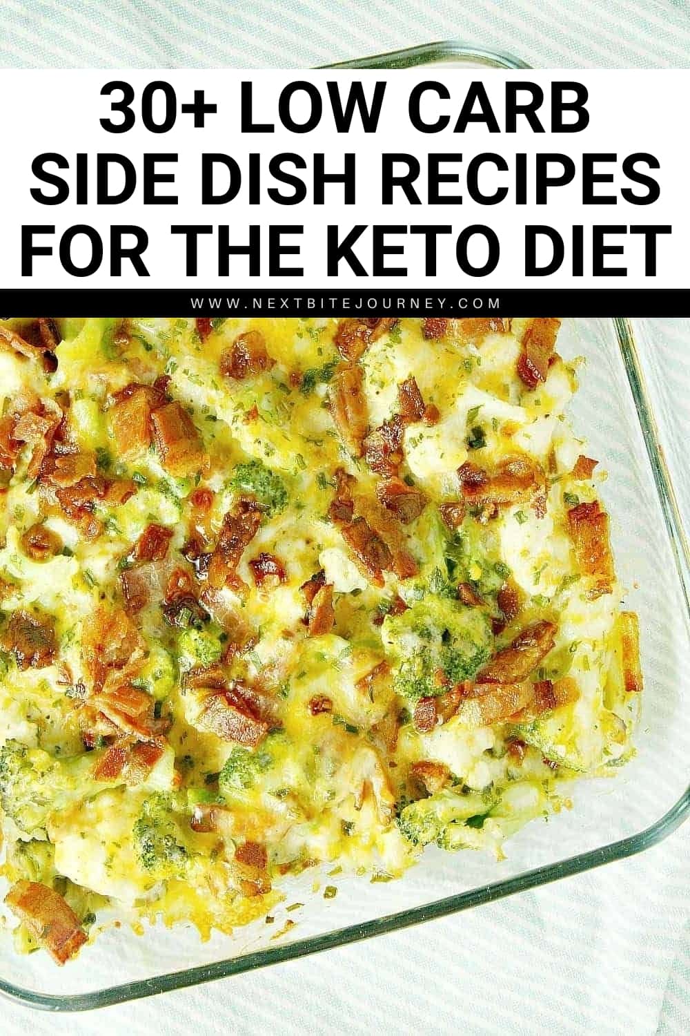 Cheesy Bacon Keto Broccoli Cauliflower Casserole