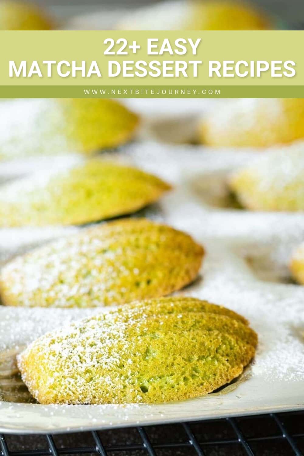 Clam-shaped Green Tea Madeleines