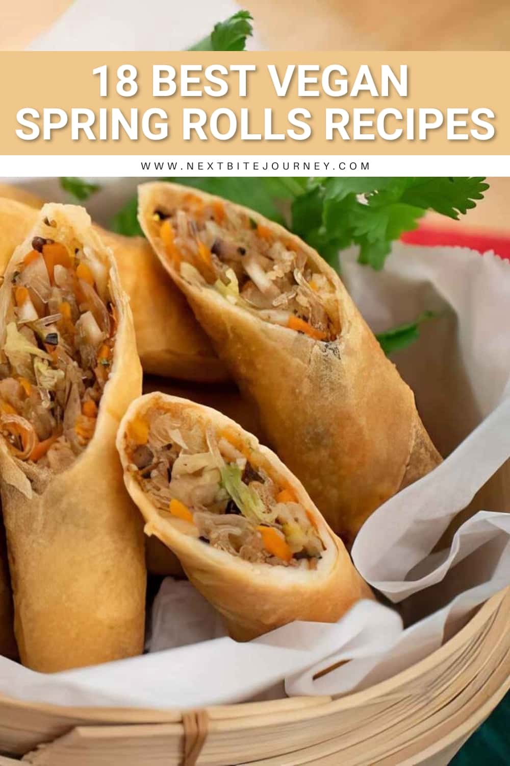 Crispy Veggie Spring Rolls with Garlic & Green Onion