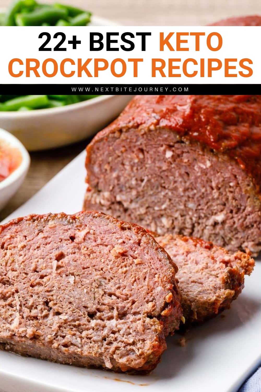 Crockpot Keto Meatloaf in Homemade BBQ Sauce