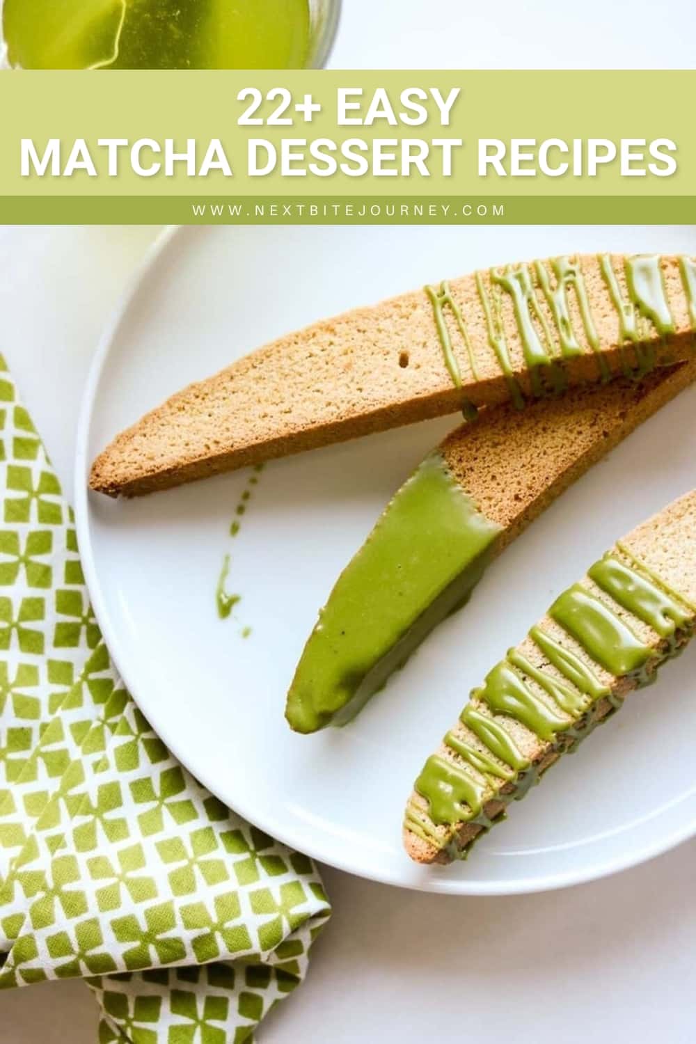 Easy Crunchy Matcha Biscotti