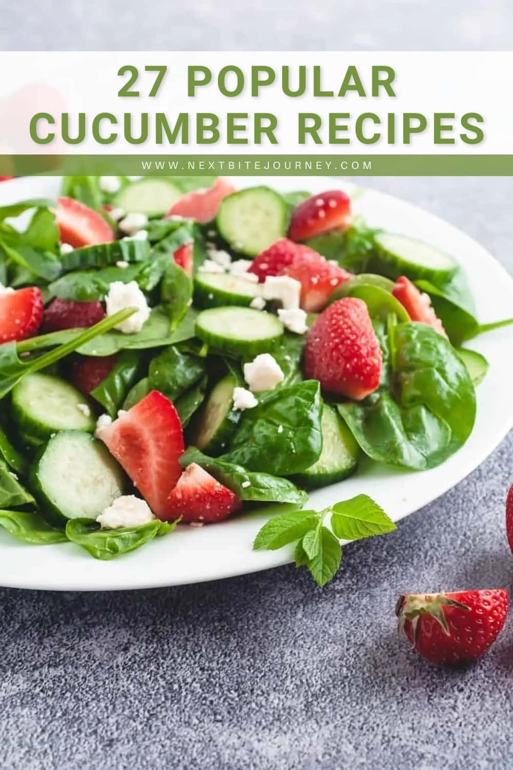 Easy to Prepare Cucumber Strawberry Simple Salad