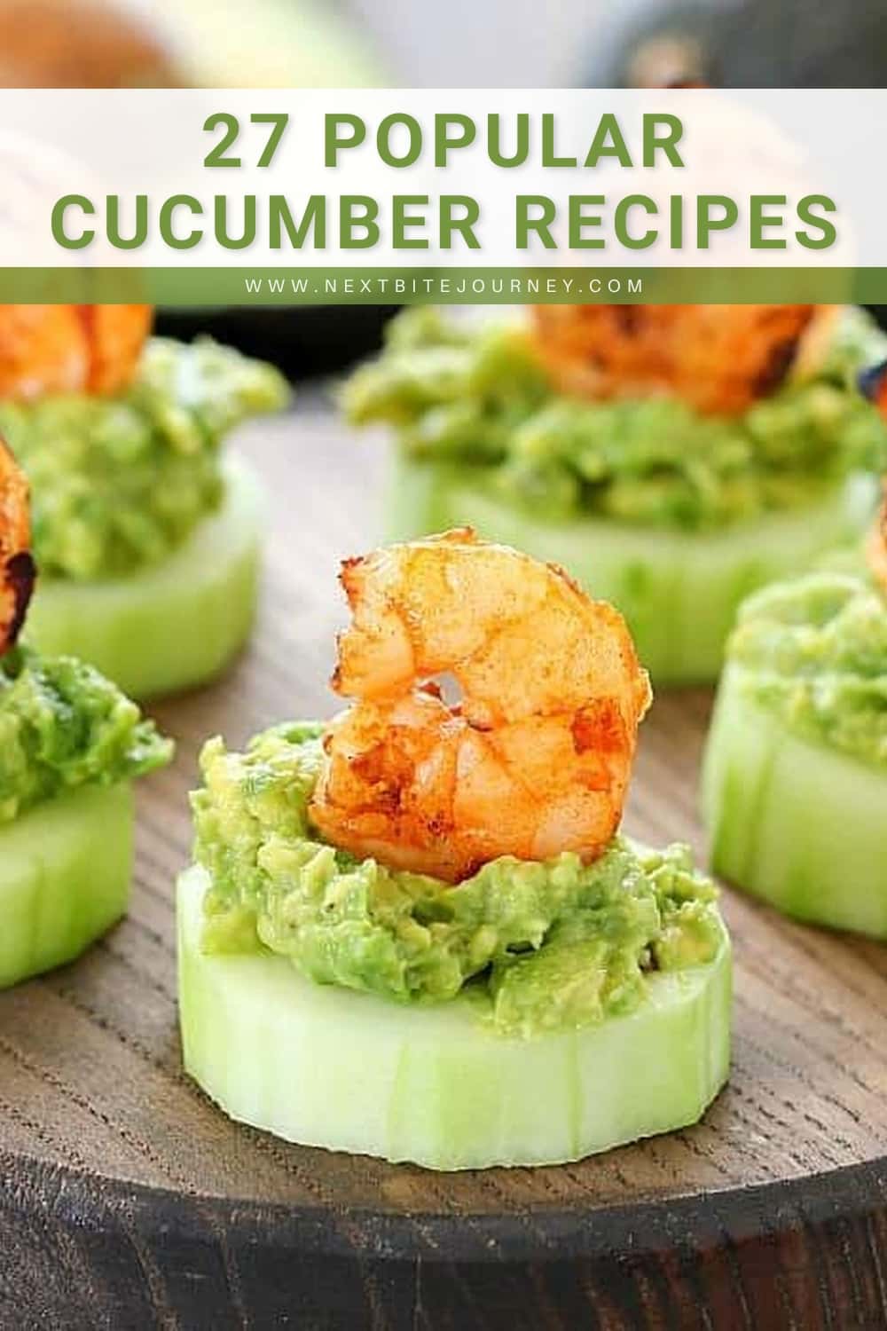 Low-Carb Smashed Avocado Shrimp Cucumber Appetizer