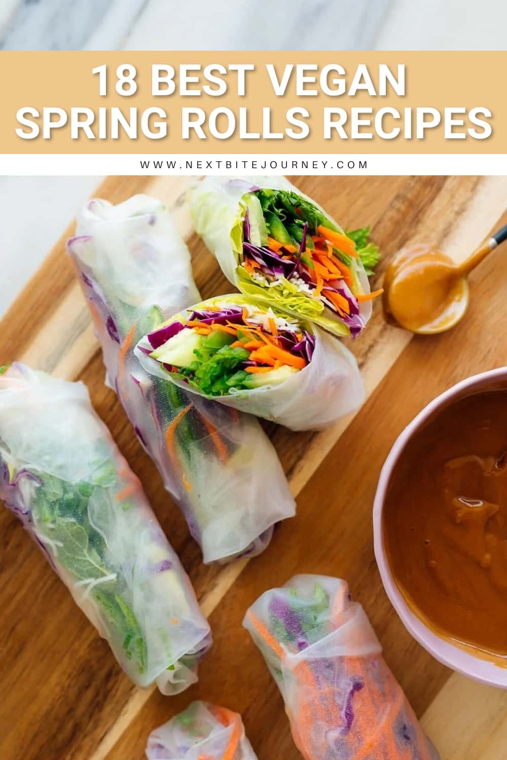 Make at Home Vegan Spring Rolls with Peanut Sauce