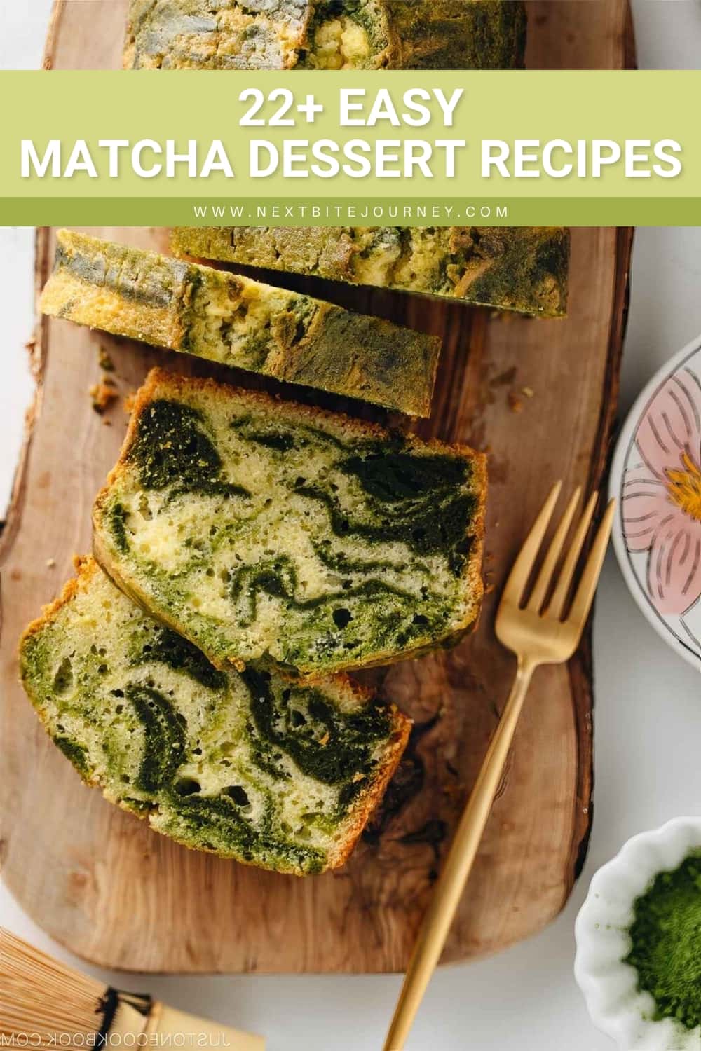 Matcha Marble Pound Cake with the Mesmerizing Marble Swirls!