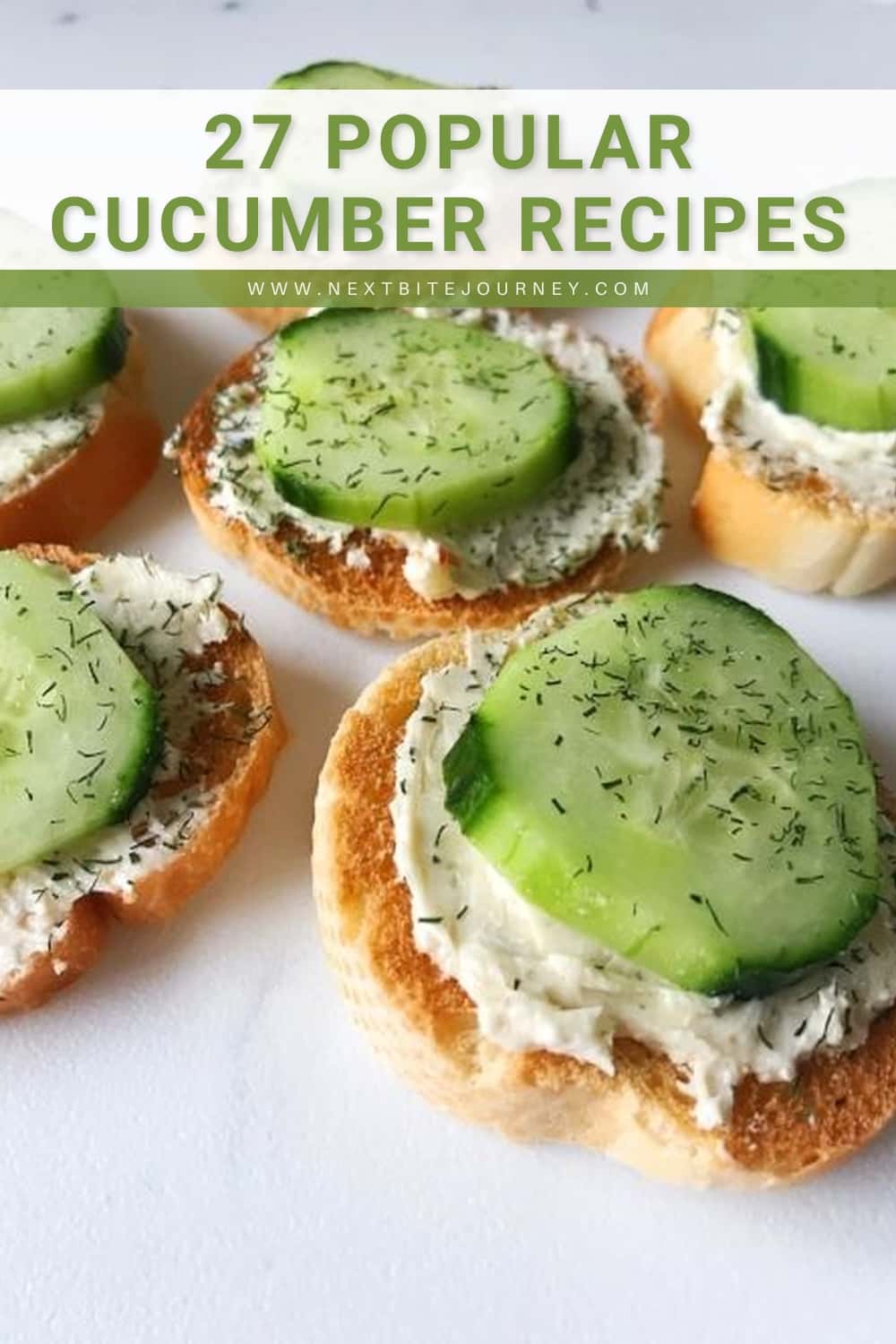 Simple Cucumber Cream Cheese Toasts