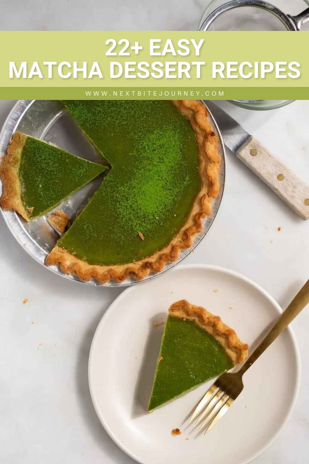 Spring Matcha Custard Pie