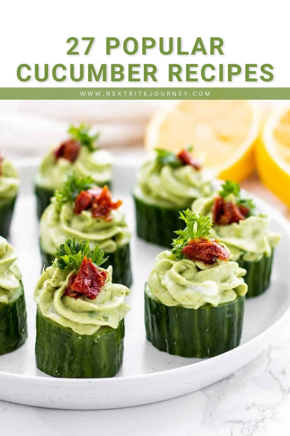 Tasty Avocado Goat Cheese Cucumber Appetizers