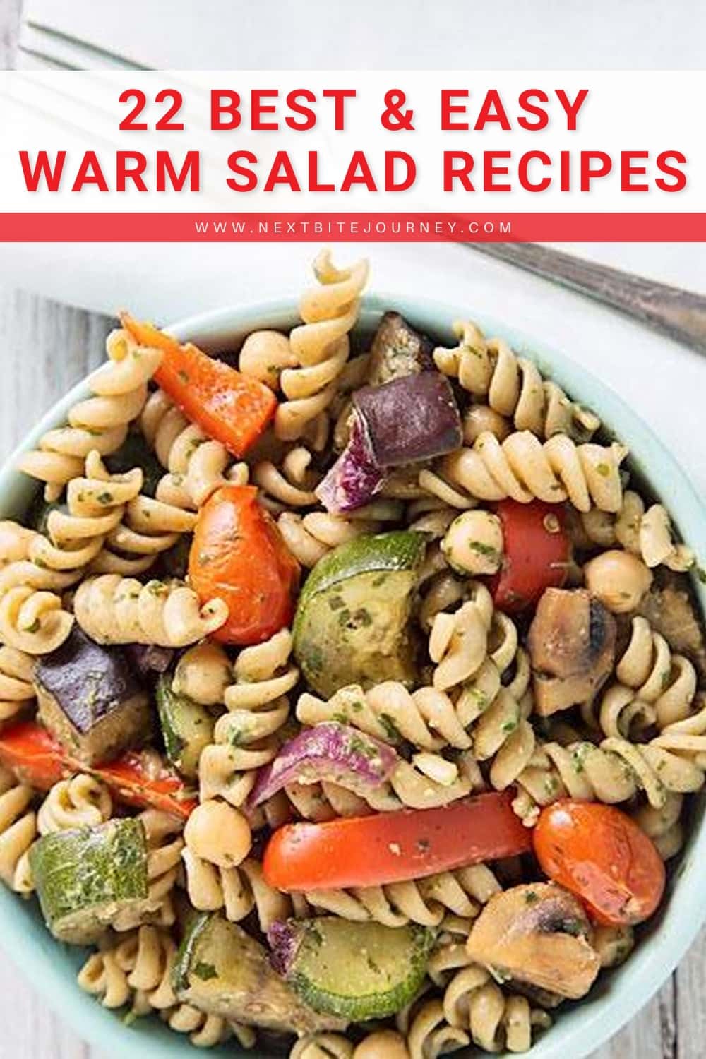 Warm Pasta Salad with Roasted Vegetables and Pesto Vinaigrette